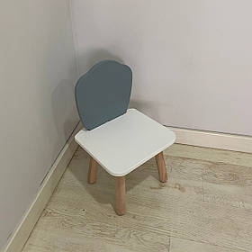 Стульчик дитячий ChildWood мушля сірий+білий Kids Dream (Фанера)