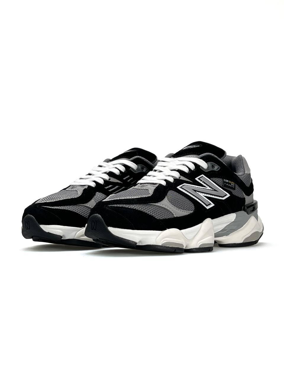 Чоловічі кросівки New Balance 9060 Black Grey Beige, кеди Нью Беланс замша текстиль водонепрон. Чоловіче взуття