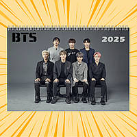 Календар BTS 2025 Gray А4 настінний перекидний