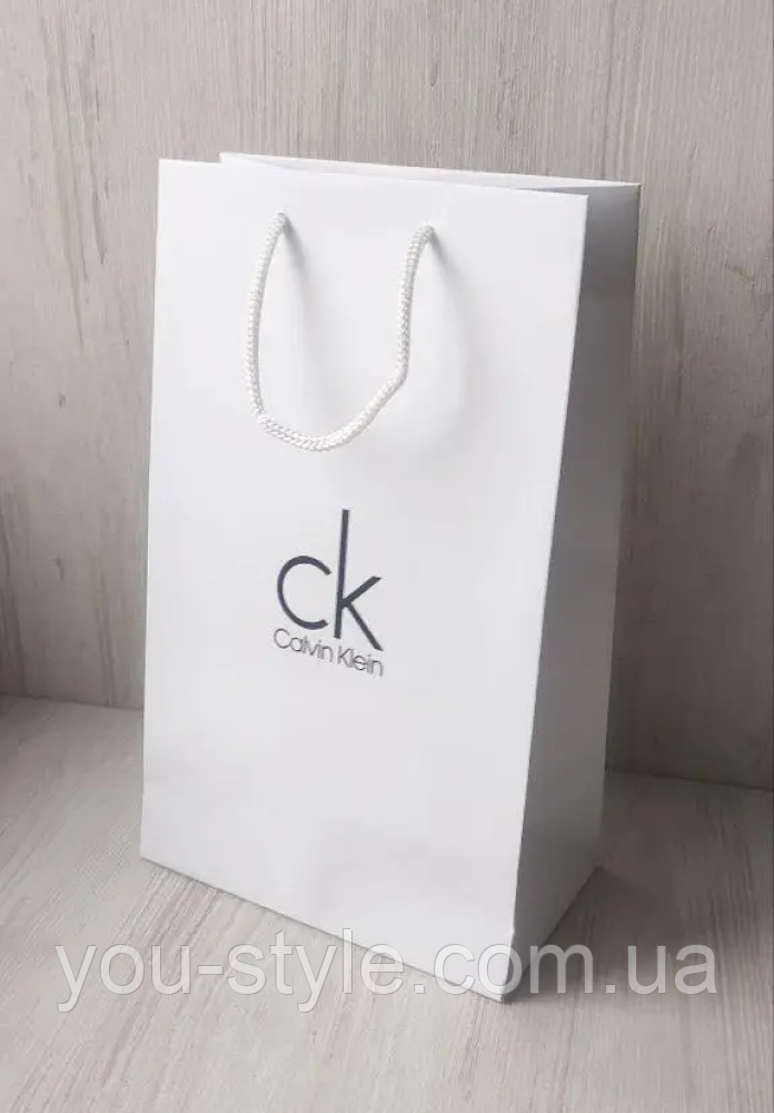 Фірмовий пакет білий Calvin Klein мал