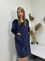 Халат велюровий на замку