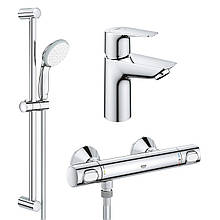 Набір змішувачів Grohe Quickfix термостат для душу з душовим гарнітуром Precision Flow THM і змішувач для