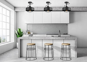 Стельова люстра металева чорна LOFT EDISON, фото 6