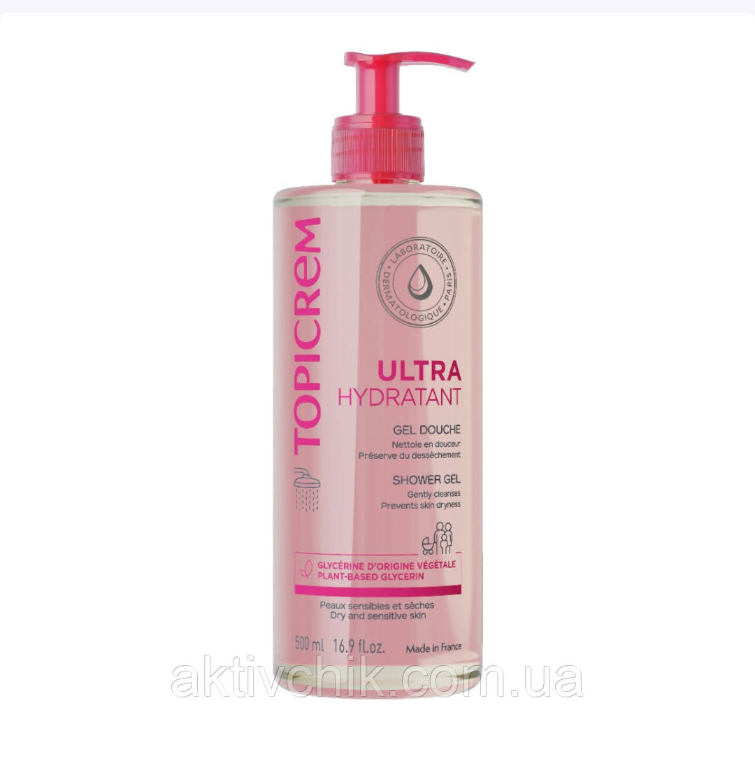 М'який очисний гель для тіла та волосся Topicrem Gentle Cleansing Gel 500 мл
