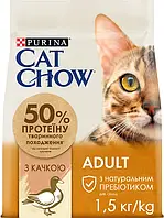 Cat Chow Adult корм для кішок з качкою 1,5 кг