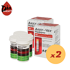 Тест-смужки Акку-Чек Перформа (Accu-Chek Performa) 200 шт. в 4 флакони по 50 шт. в пакованні