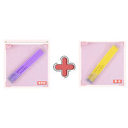 Свічки для торта 1+1 колір фіолетовий + жовтий