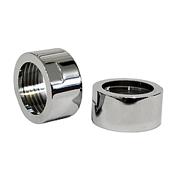 Гайка кріплення плоского виливу гусака до корпусу змішувача Ango хром латунь посилена