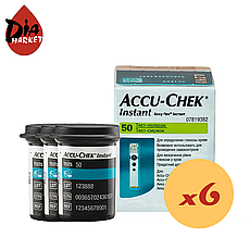 Тест-смужки Акку Чек Інстант (Accu Chek Instant) 300 шт. у 6 флаконах по 50 шт. в упаковці