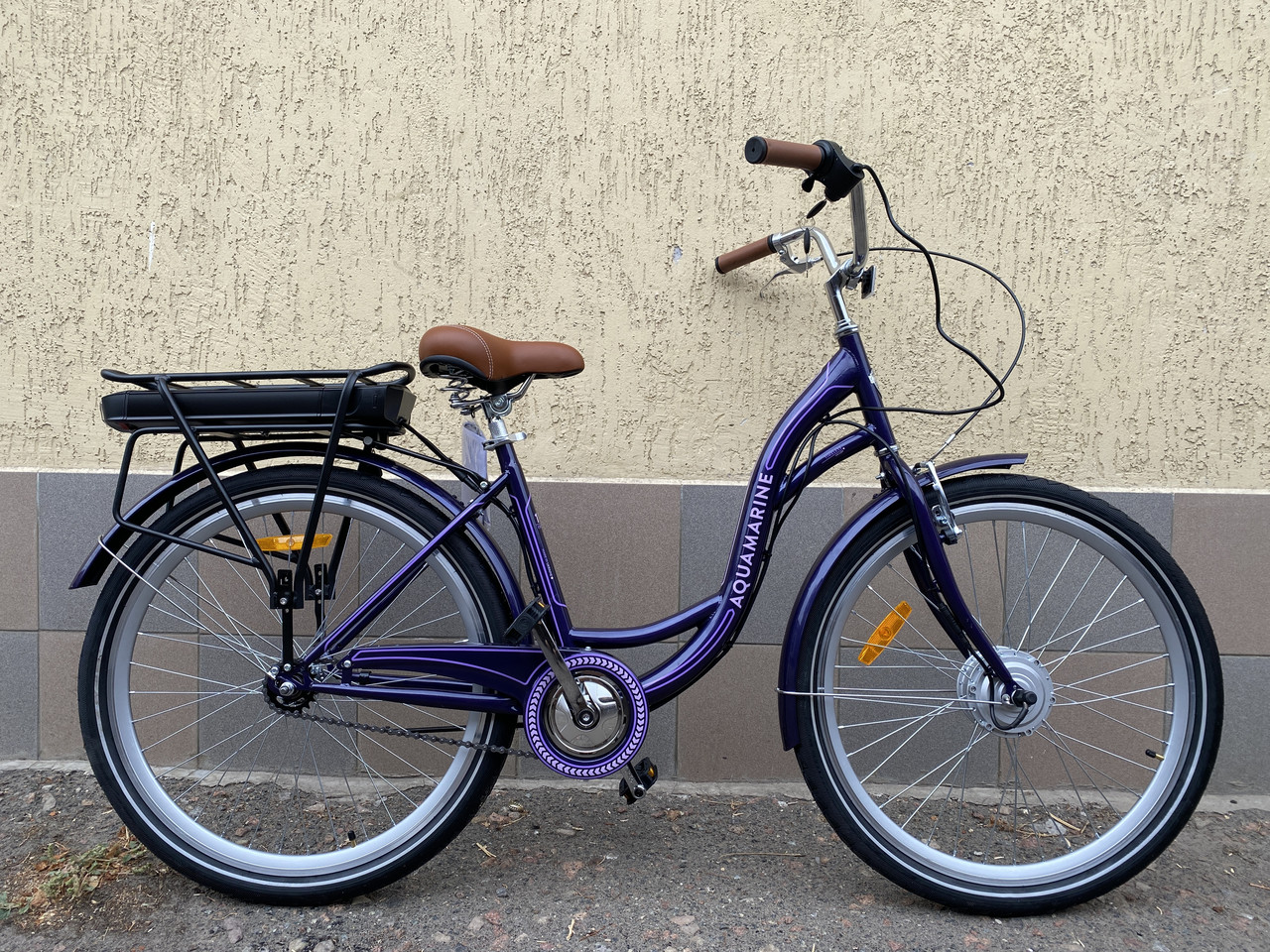 Велосипед з електроприводом 26" ST Dorozhnik eAQUAMARINE BH рама-17" 36B 12.5А*г 350Вт темно-фіолетовий 2024