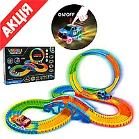 Гнучкий автотрек Magic Tracks 305 см Гоночна траса з машинками, яка світиться Дитячий трек для хлопчика Rby