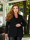Жіночий кашемiровий піджак чорного кольору 50-58, фото 2