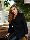 Жіночий кашемiровий піджак чорного кольору 50-58, фото 3