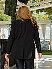 Жіночий кашемiровий піджак чорного кольору 50-58, фото 4
