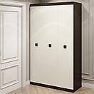 Шафа 3-х дверна Еверест Соната-1200 венге темний + білий (DTM-2295), фото 3