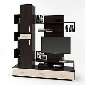 Стінка для вітальні Еверест Бриз венге + дуб молочний (DTM-2246)