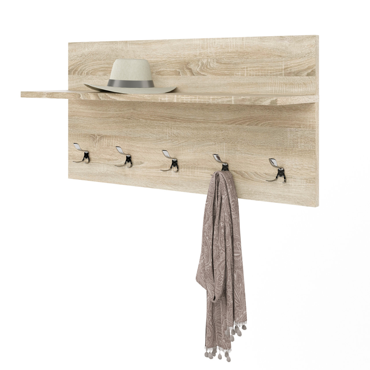 Вішалка на стіну Еверест Соната-800 80х40 см Дуб сонома (DTM-2122), фото 1