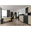 Шафа пенал для одягу Гербор Офіс Нью SZF2D Антрацит + Дуб сонома (GRB-1441), фото 4