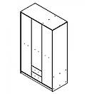 Шафа для одягу з ящиками Гербор Непо SZF3D2S N Дуб сонома (GRB-1439), фото 3