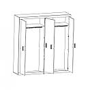 Шафа розпашна для одягу Гербор Сара SZF4D Дуб сонома + Антрацит (GRB-1448), фото 2