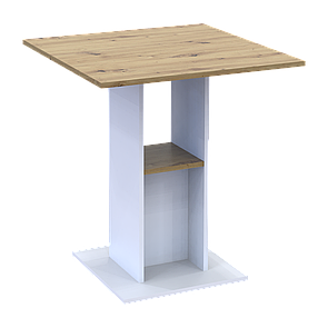 Стіл на кухню Doros Коуд 70х70х74 см Білий/Дуб артизан (DRS-011439)