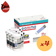 Тест-смужки Гамма MS (Gamma MS) 200 шт. у 8 флаконах по 25 шт. в упаковці