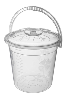 Відро з кришкою №2 (ZP-707), 10л, Пластик, прозоре, Zambak Plastik, Арт.57255