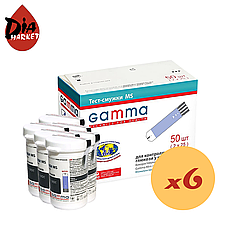 Тест-смужки Гамма MS (Gamma MS) 300 шт. у 12 флаконах по 25 шт. в упаковці