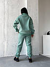 Костюм ЖІНОЧИЙ СПОРТИВНИЙ НА ФЛІСІ БІРЮЗА SNAKE TEVI 7724 до 62 розміру, фото 3