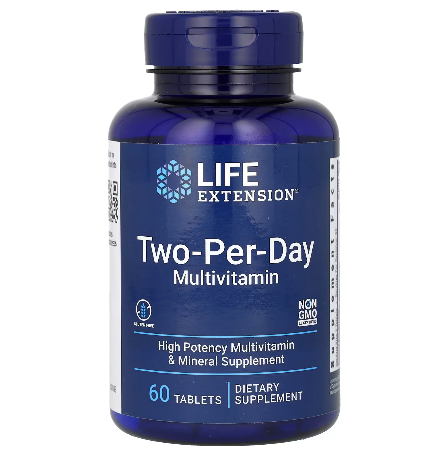 Мультивітаміни для прийому двічі на день Two-Per-Day Life Extension 60 таблеток