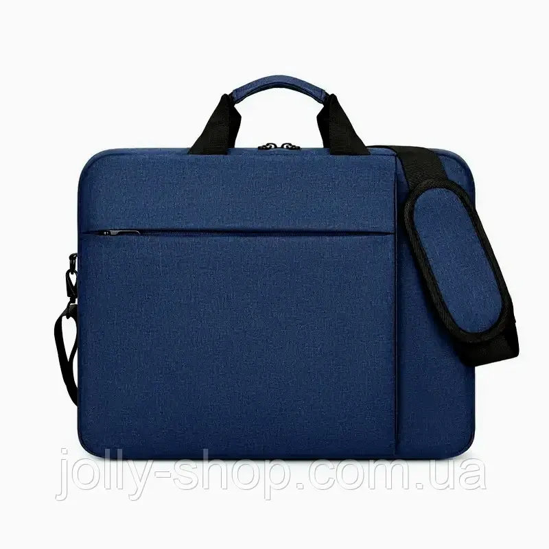 Сумка для ноутбука 15 "-16" і документів текстиль 38 * 28см синя (5-0323)