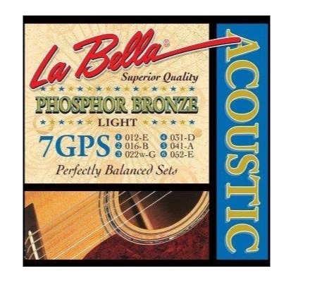 Струни для акустичної гітари La Bella Phosphor Bronze 7GPS, 12-52
