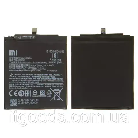Оригінальний акумулятор BN3A 3000mAh для Xiaomi Mi Play M1901F9E / Redmi Go M1903C3GG, M1903C3GH, M1903C3GI