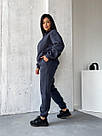 Костюм ЖІНОЧИЙ СПОРТИВНИЙ НА ФЛІСІ ГРАФІТ SNAKE TEVI 7724 до 62 розміру, фото 5