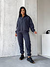 Костюм ЖІНОЧИЙ СПОРТИВНИЙ НА ФЛІСІ ГРАФІТ SNAKE TEVI 7724 до 62 розміру, фото 6