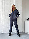 Костюм ЖІНОЧИЙ СПОРТИВНИЙ НА ФЛІСІ ГРАФІТ SNAKE TEVI 7724 до 62 розміру, фото 7