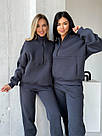 Костюм ЖІНОЧИЙ СПОРТИВНИЙ НА ФЛІСІ ГРАФІТ SNAKE TEVI 7724 до 62 розміру, фото 2