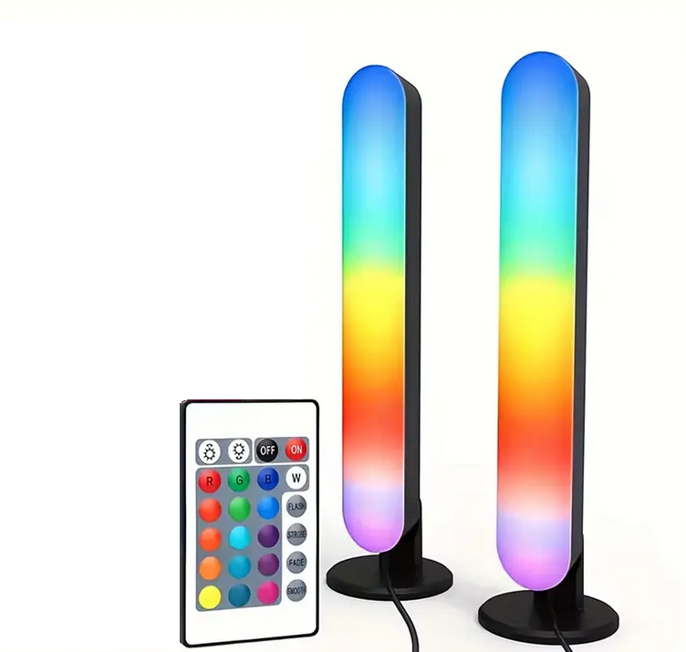 Смужка кольорова світлодіодних ламп RGB 2 шт з пультом USB 25 см