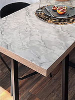 М'яке рідке скло 0.6 м ударостійка водостійка захисна скатертина на стіл від подряпин порізів білий мармур