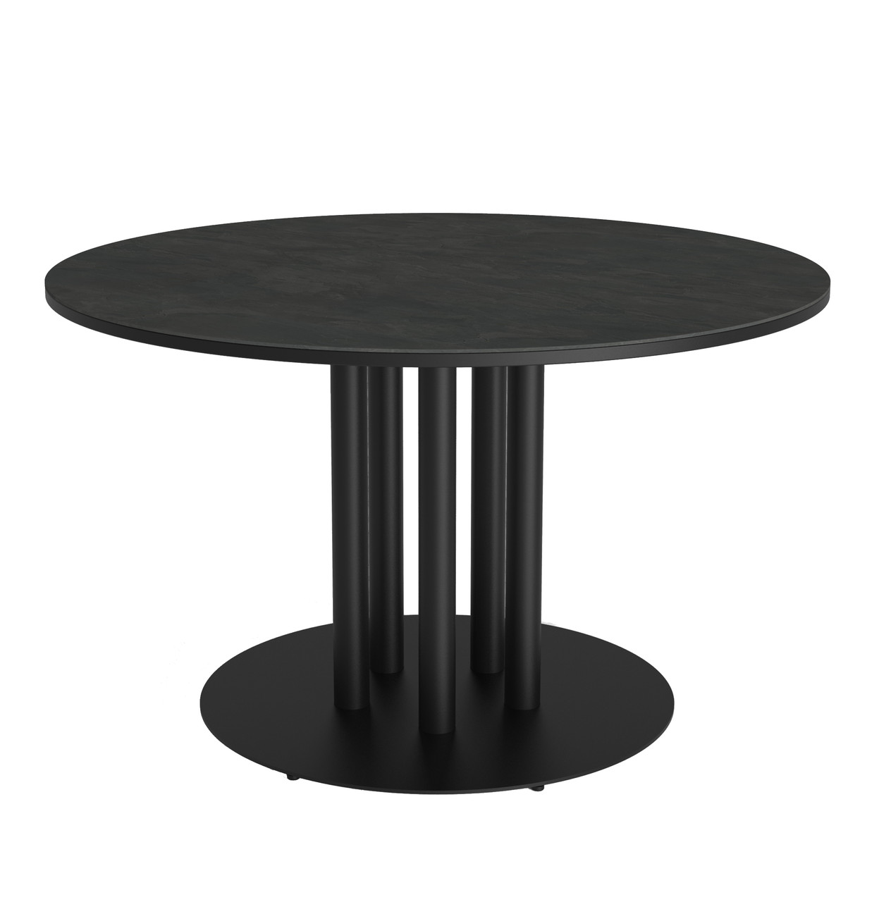 Стіл обідній Пайп Лайт каркас сталь, стільниця HPL-пластик, Ø 125х75 см (Pradex ТМ)