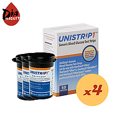 Тест-смужки для ВанТач Ультра (GenUltimate!) 200 шт. в 4 флаконі по 50 шт. в пакованні