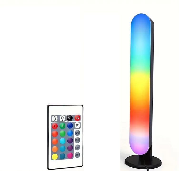 Кольорова стійка світлодіодних ламп RGB з USB пультом 25см
