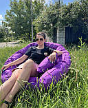 Безкаркасні крісла матрац, Крісло для відпочинку 2 в 1 оустер, Безкаркасні м'які меблі, Безкаркасні меблі, фото 6