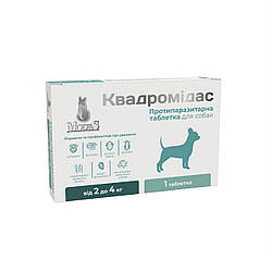 Протипаразитарні таблетки Modes Квадромідас (для собак 2-4кг) 1табл.