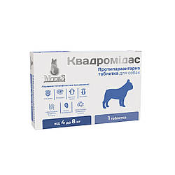 Протипаразитарні таблетки Modes Квадромідас (для собак 4-8кг) 1табл.