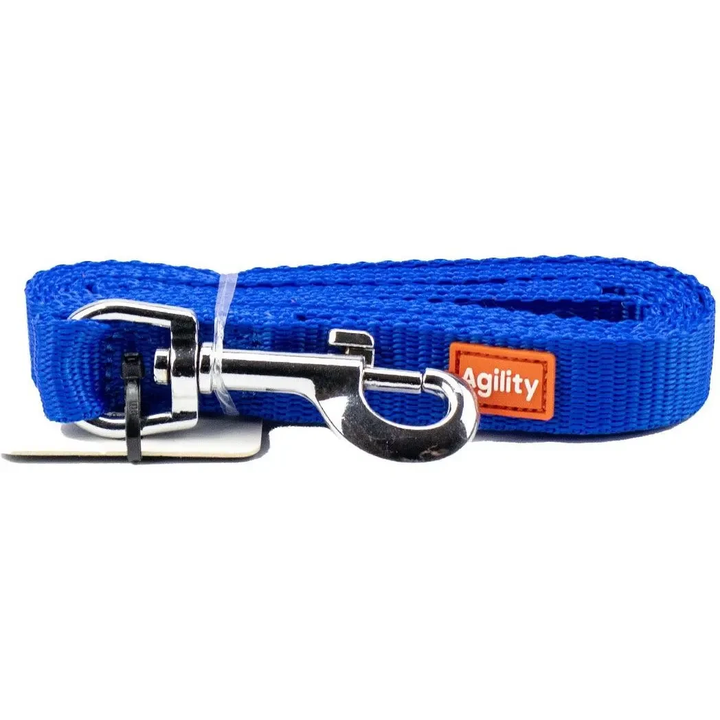 Повідець AGILITY 10056-2 для собак з карабіном 2.5х150 см, синій, 4823101316995, фото 1
