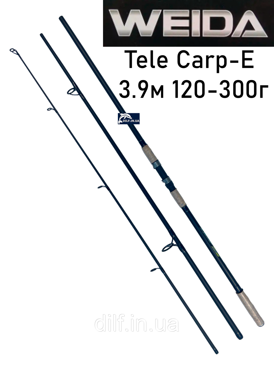 Вудилище Weida Tele Carp-E (3.9м 120-300г) коропове перше кільце 40 мм, фото 1