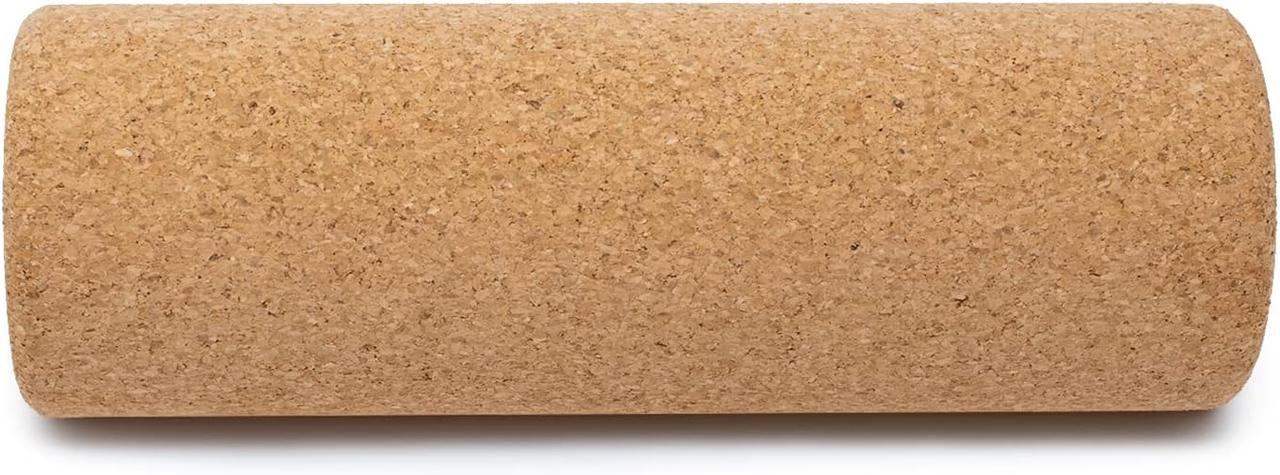 Ролик-валик масажний корковий Corkwood Roller 9х25 см для йоги, фітнесу, масажу (FI-0094-25)