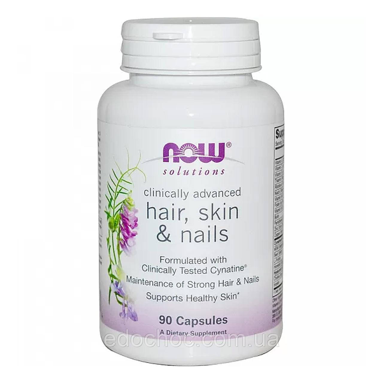 Вітаміни для шкіри, волосся та нігтів (Hair, Skin&Nails) 90 капcул NOW-03373, фото 1