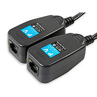 Пасивний приймач відеосигналу (балун) BNC - RJ-45 2 шт Чорний